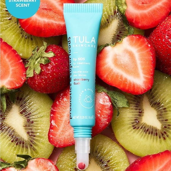 TULA SKINCARE LIP SOS LIP BALM IN STRAWBERRY FLUSH. New in box - Picture 4 of 5